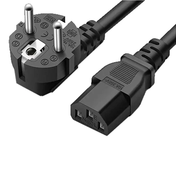 کابل برق 3 پین منبع تغذیه بافو مدل EU-C13 طول 1 متر