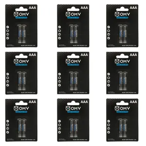 باتری نیم قلمی او ام وی مدل R03P Super heavy duty بسته 24 عددی