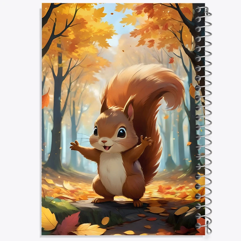 دفتر ژورنال نویسی 50 برگ خندالو مدل نقطه ای طرح سنجاب کیوت کد N3599