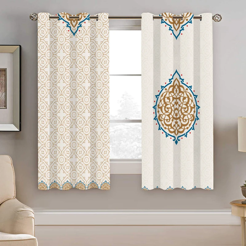 پرده نیروانا طرح سنتی مدل مخمل کد 4503 سایز 140×200 سانتی متر