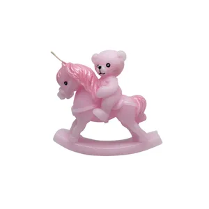 شمع دست ساز بدون بو مدل فانتزی طرح تدی راکر زمان اتمام 5 ساعت