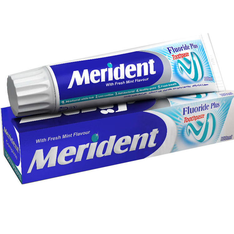خمیر دندان مریدنت سری Fluoride Plus مدل Mint  وزن 130 گرم بسته 12 عددی