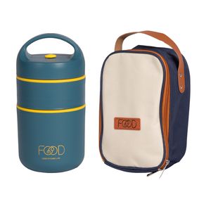 نقد و بررسی ظرف سفری مدل دینا دو طبقه استیل به همراه کیف توسط خریداران