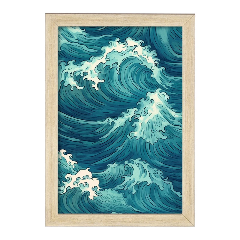 تابلو خندالو مدل نقاشی موج عظیم کاناگاوا کد F1269