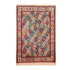 گلیم دستباف یک و نیم متری طرح خشتی مدل AA31