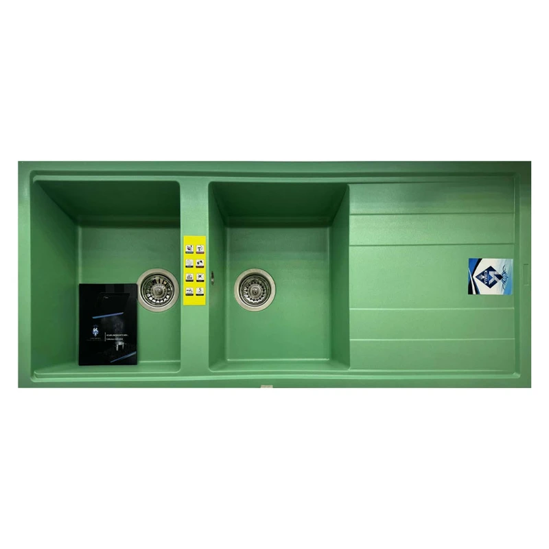 سینک ظرفشویی گرانیت توکار دو لگنه مدل SG3003