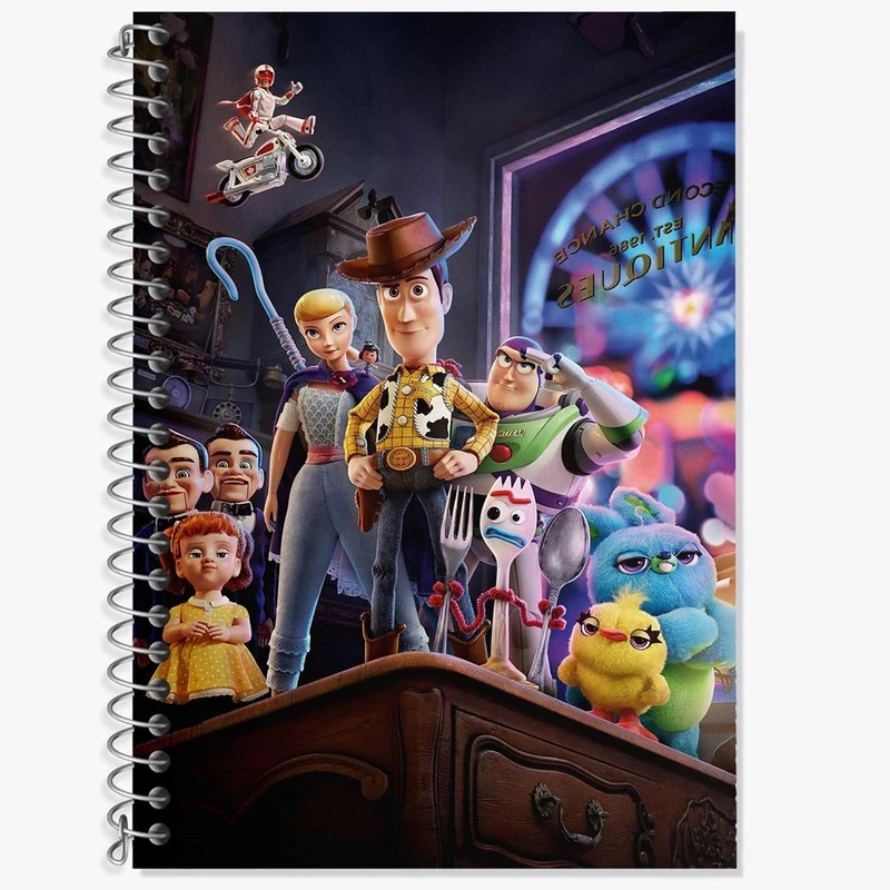 دفتر زبان 50 برگ خندالو مدل سه خط طرح داستان اسباب بازی Toy Story کد 3922