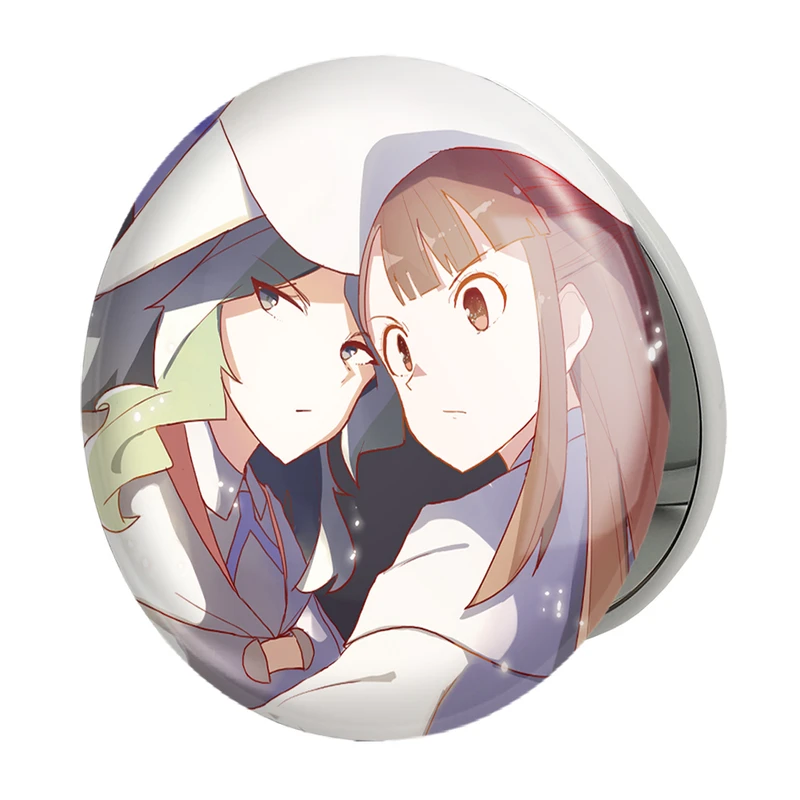 آینه جیبی خندالو طرح اکو و دیانا انیمه جادوگران کوچک Little Witch Academia مدل تاشو کد 22947 