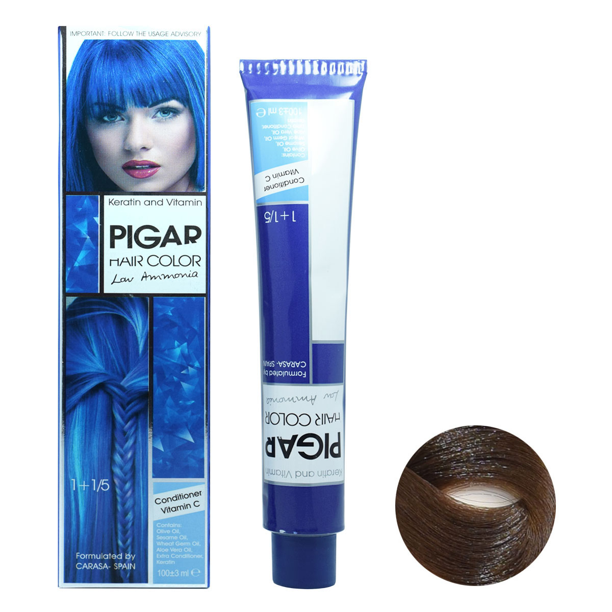 رنگ مو پیگار شماره N5 حجم 100 میلی لیتر رنگ بلوند تیره