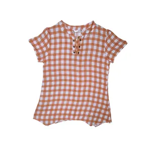 بلوز دخترانه مدل چهارخانه S1