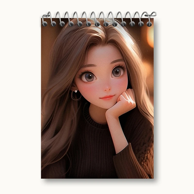 دفتر یادداشت 50 برگ خندالو طرح دخترانه کد N5190