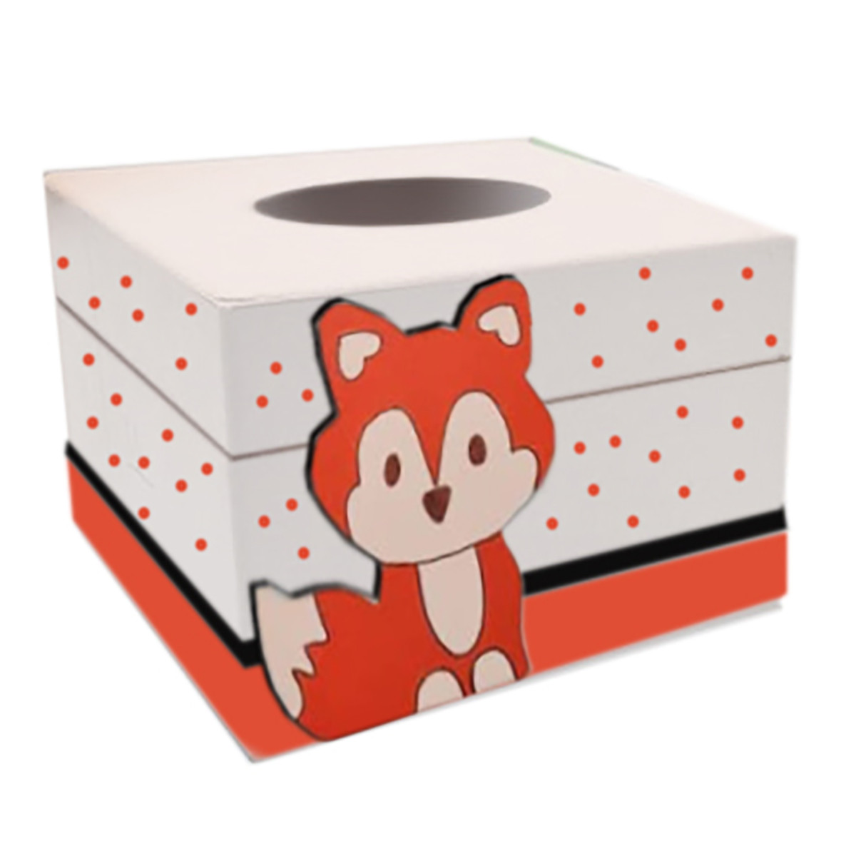 ست سطل و جادستمال کاغذی اتاق کودک مدل روباه