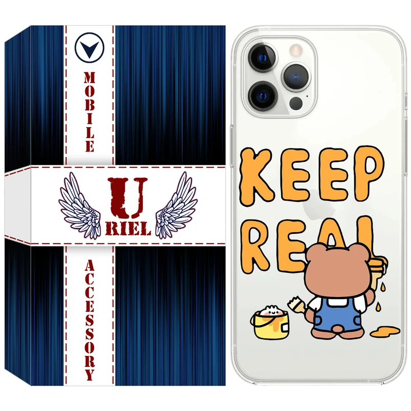 کاور یوریل قاب مدل Clear کد 15 طرح خرس مناسب برای گوشی موبایل اپل iPhone 12 Pro