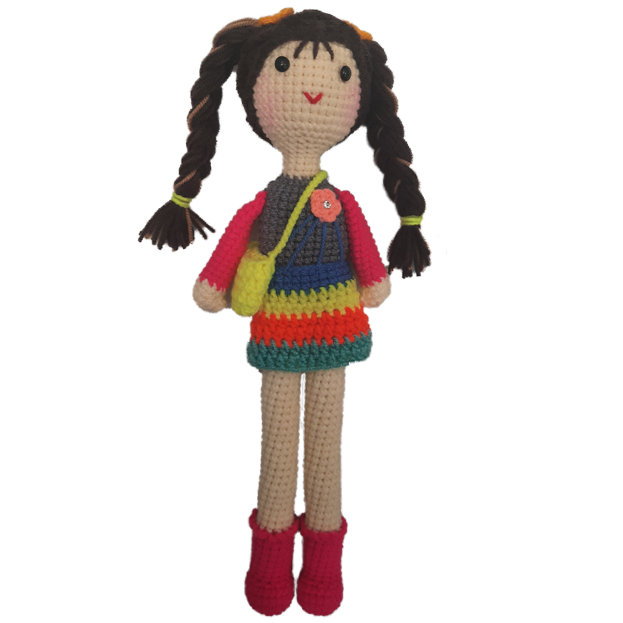 عروسک بافتنی مدل دختر کد 004