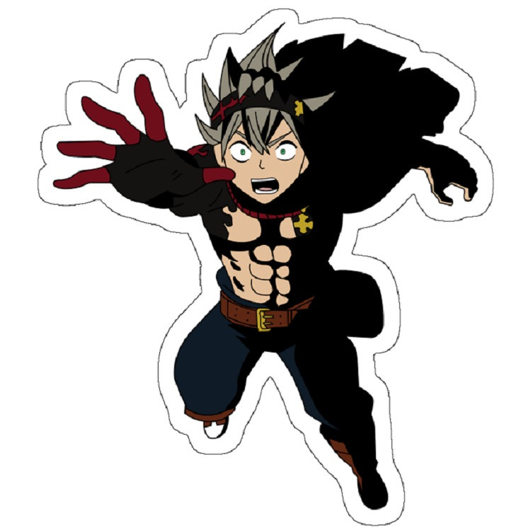 استیکر لپ تاپ مدل Black Clover - Asta Half Demon