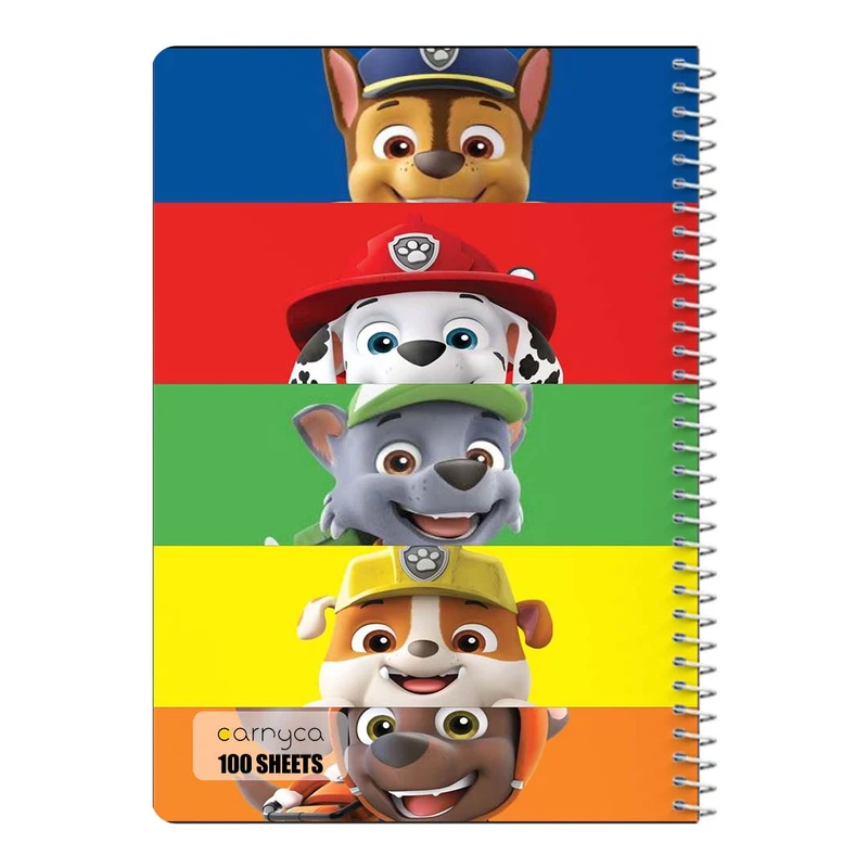 دفتر مشق 100 برگ سیمی کارنیکا طرح سگ های نگهبان paw patrol کد 29130