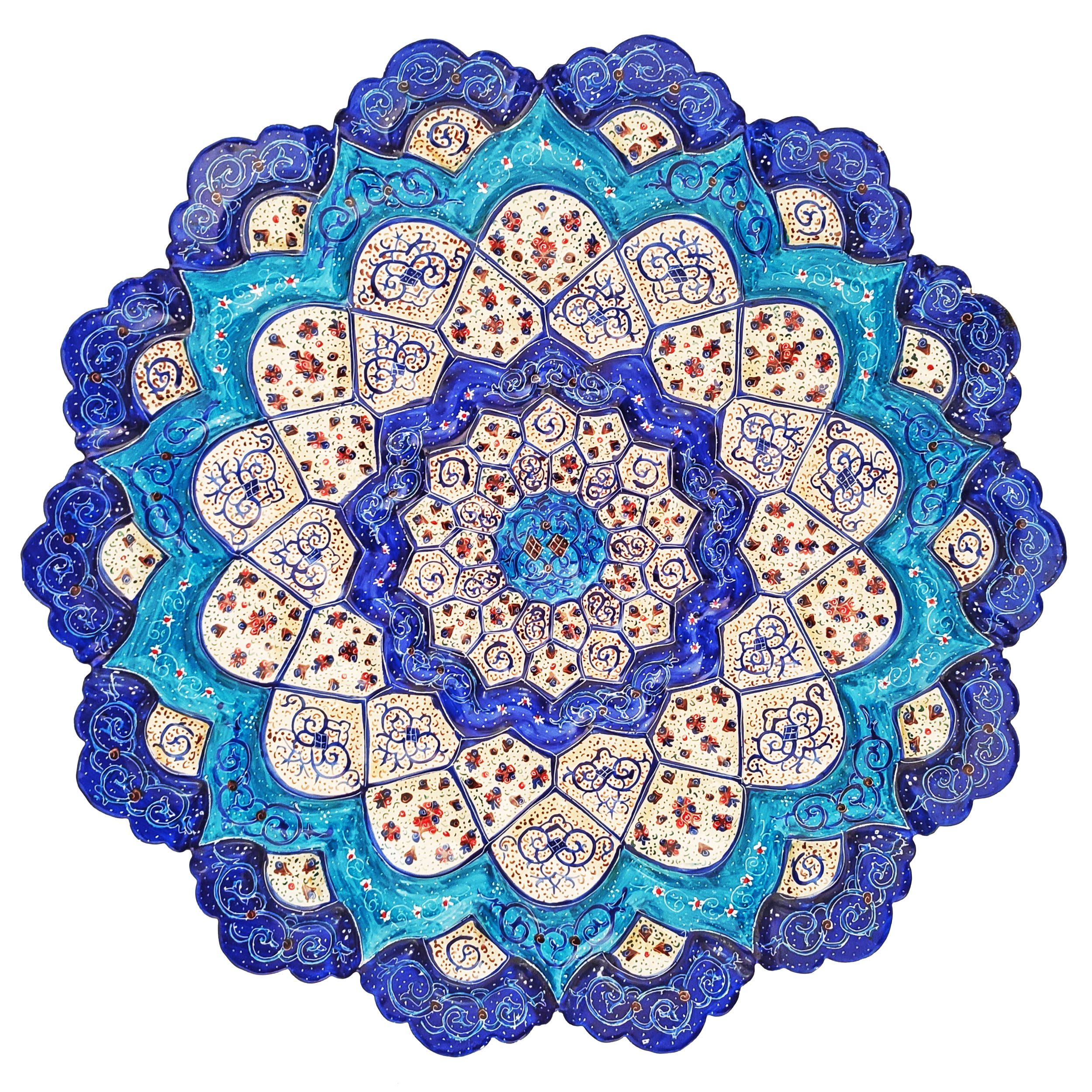  بشقاب میناکاری مسی کد B30-5