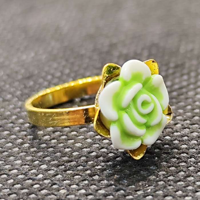 انگشتر دخترانه مدل گل رز کد 14