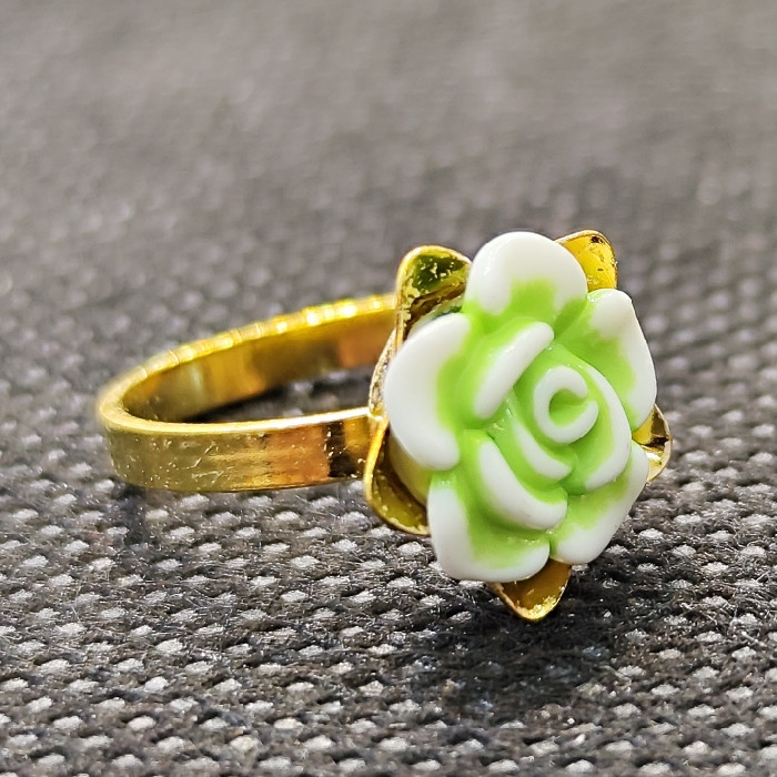 انگشتر دخترانه مدل گل رز کد 14