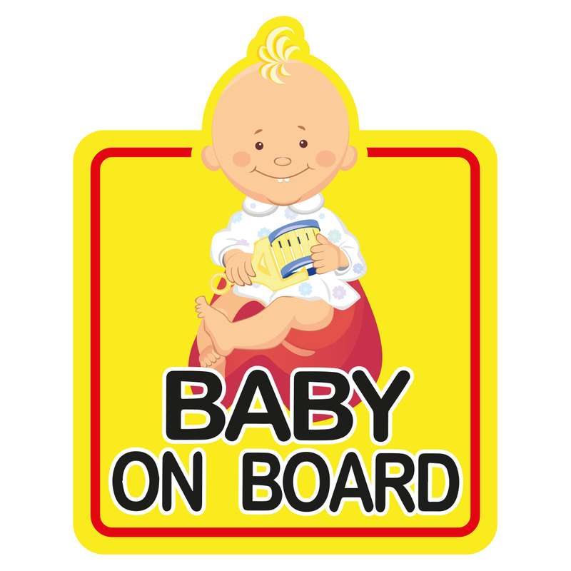 برچسب خودرو طرح baby on board بازیگوش کد 78