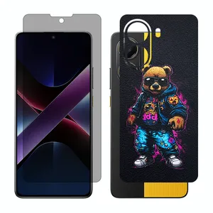 Glass Together model privacy screen protector suitable for Xiaomi Poco X7 Pro mobile phone with back cover sticker