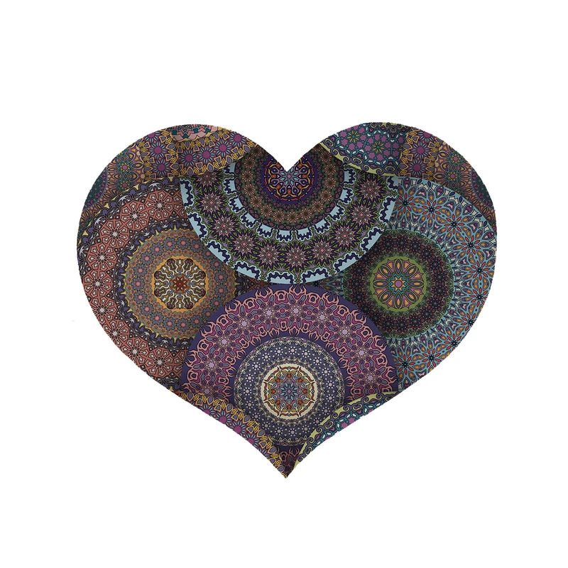 پادری مدل قلب طرح فرش کد 5425 سایز 90x90 سانتی متر 