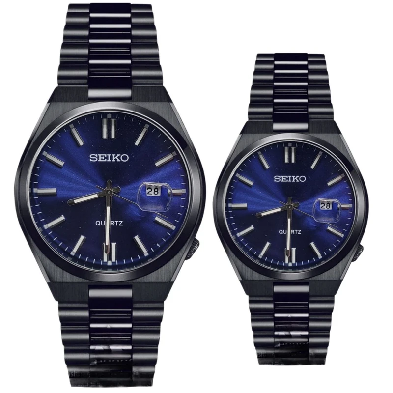 ست ساعت مچی عقربه‌ای کوارتز زنانه و مردانه مدل تک موتور اکودرایو کد 001