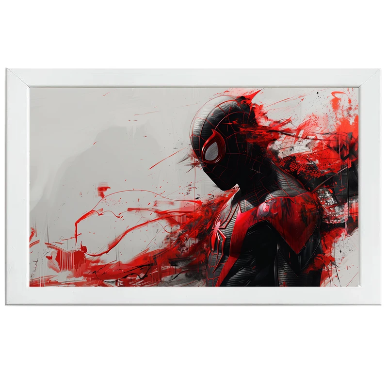 تابلو بکلیت طرح گیمینگ spider man مدل W-po1435 فریم سفید