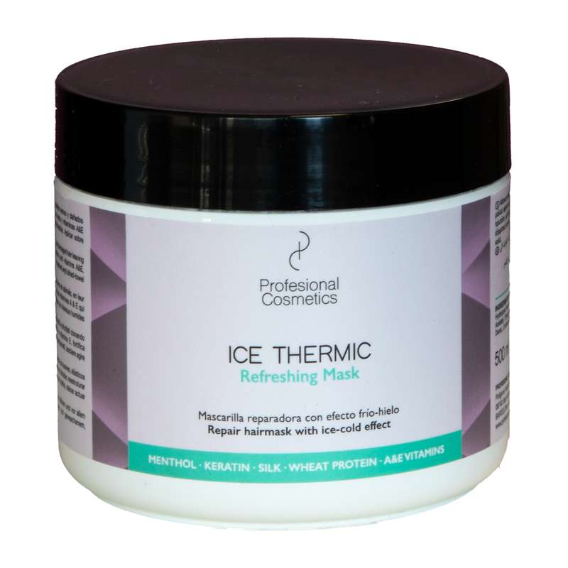 ماسک ترمیم کننده مو پرفشنال کازمتیکز مدل Ice Thermic مناسب موهای آسیب دیده حجم 500 میلی لیتر
