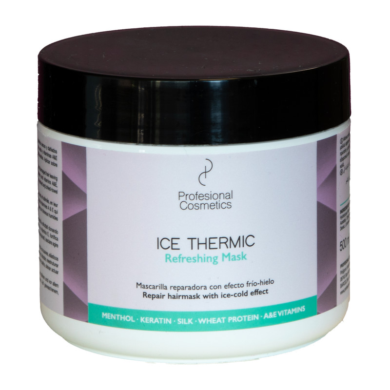 ماسک ترمیم کننده مو پرفشنال کازمتیکز مدل Ice Thermic مناسب موهای آسیب دیده حجم 500 میلی لیتر