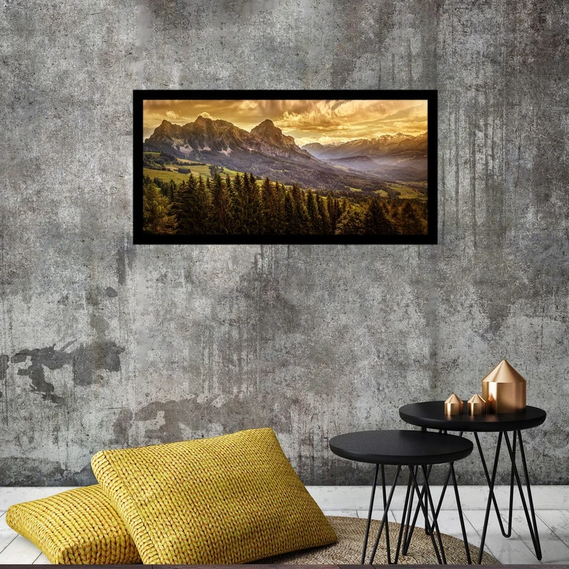 تابلو بکلیت طرح طبیعت جنگل و کوهستان مدل B-S2971