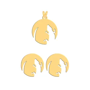 نیم ست طلا 18 عیار زنانه فرشته طرح  مارمولک  WHSL-000403