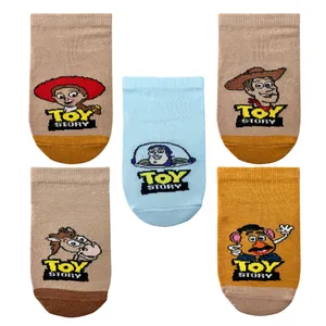 جوراب دخترانه تن پوش هنگامه مدل داستان اسباب بازی مجموعه 5 عددی