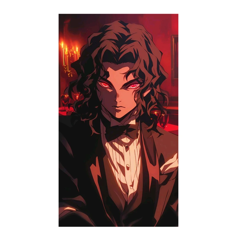 استیکر لپ تاپ و موبایل مدل انیمه طرح شیطان کش موزان کیبوتسوجی demon slayer Muzan Kibutsuji کد 796