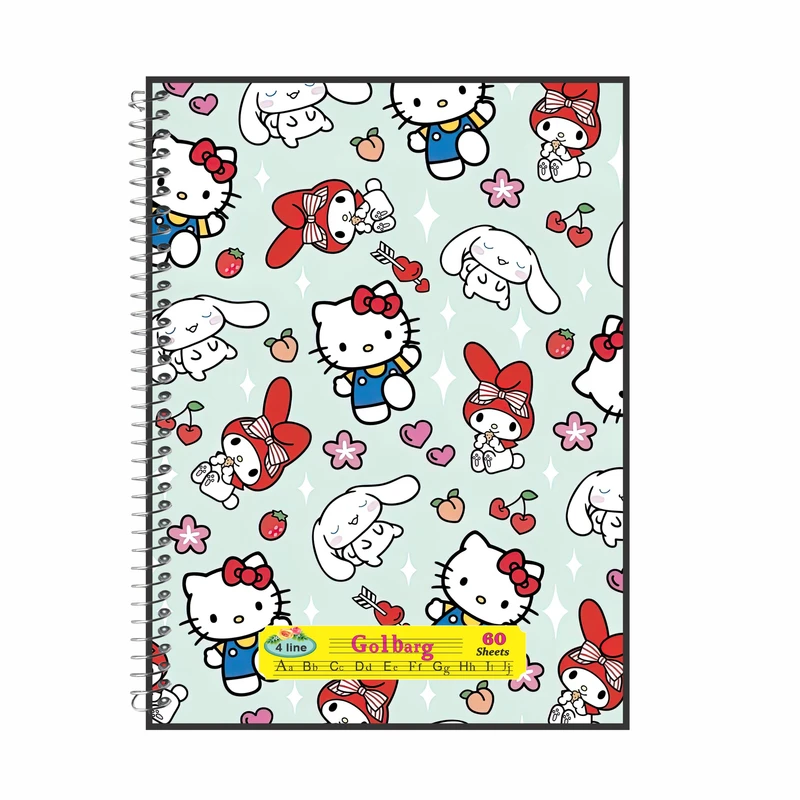 دفتر زبان 60 برگ گلبرگ مدل کیتی کد 2565