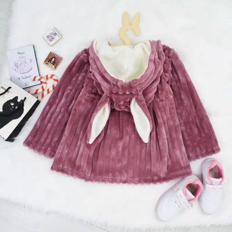 پالتو دخترانه دل آویز طرح خرگوش مدل T302