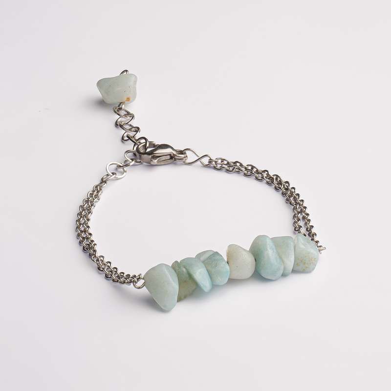 دستبند زنانه مدل سنگ آکوامارین کد 087 دستبند زنانه مدل سنگ آکوامارین کد 087