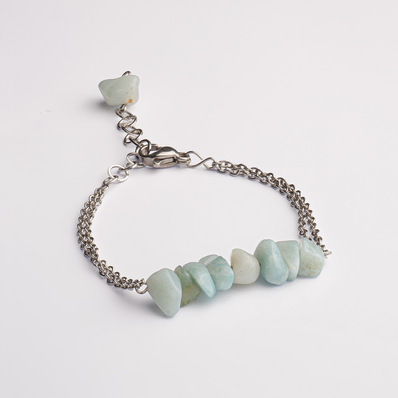 دستبند زنانه مدل سنگ آکوامارین کد 087 دستبند زنانه مدل سنگ آکوامارین کد 087