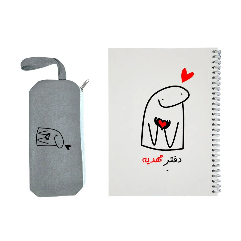 دفتر مشق 50 برگ طرح مهدیه به همراه جامدادی