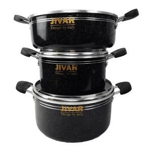 سرویس پخت و پز 5 پارچه ژیوار مدل طرح چدن کلاسیک