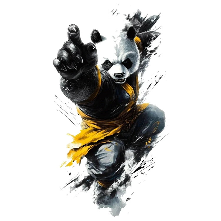 استیکر پارچه و لباس پاد آفرین مدل پاندا سایز بزرگ کد a32