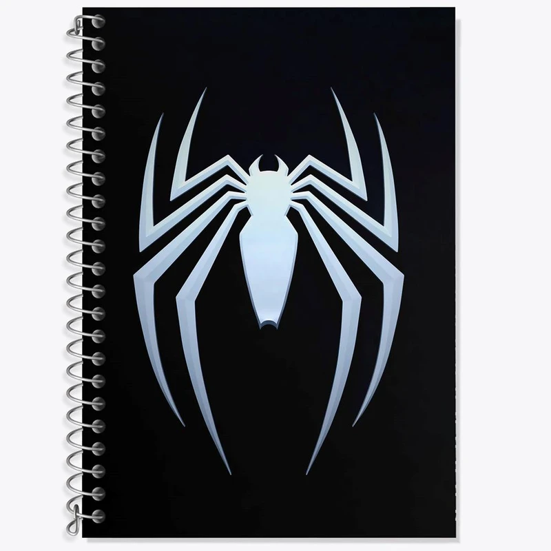 دفتر زبان 50 برگ خندالو مدل سه خط طرح مردعنکبوتی کد 30837