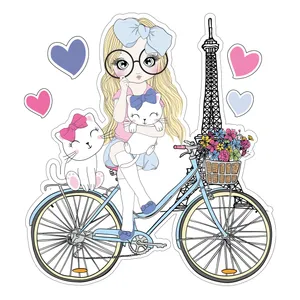 استیکر دیواری کودک تُکتم مدل love girl کد05