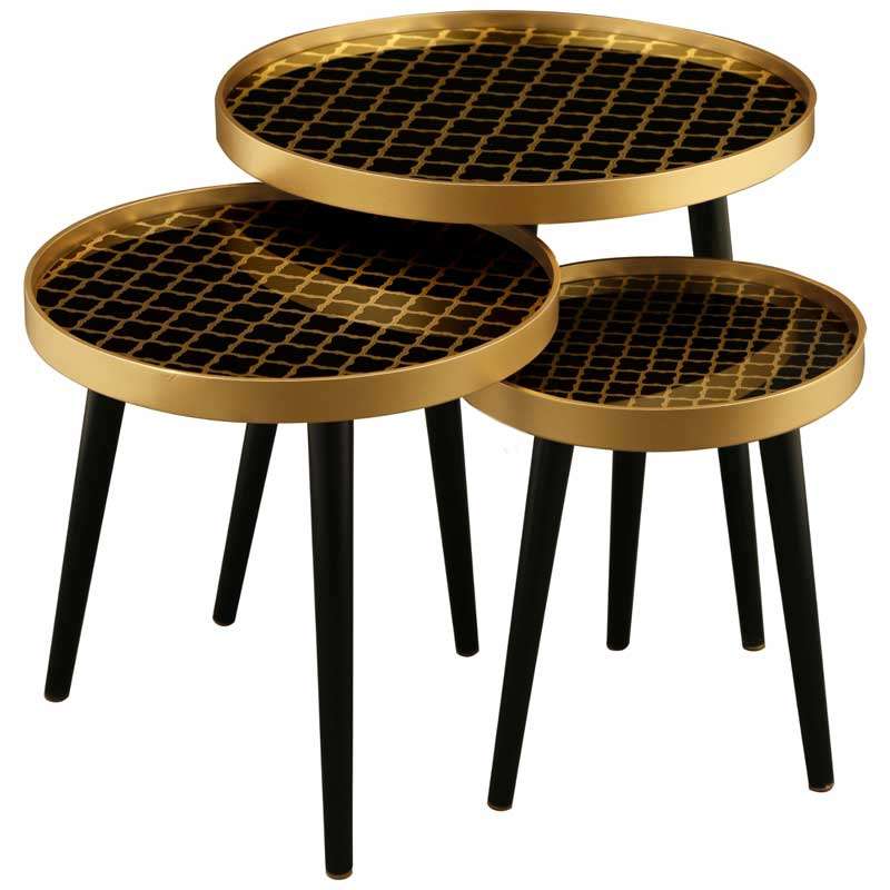 میز عسلی لوتوس مدل ALMA-731-MONZA بسته 3 عددی