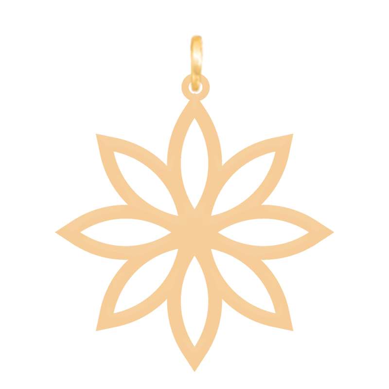 آویز گردنبند طلا 18 عیار زنانه باراد زر مدل گل BZ211