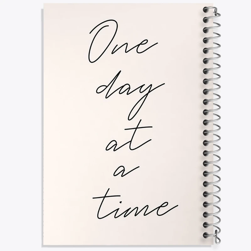دفتر ژورنال نویسی 50 برگ خندالو مدل نقطه ای طرح One Day At A Time کد F670