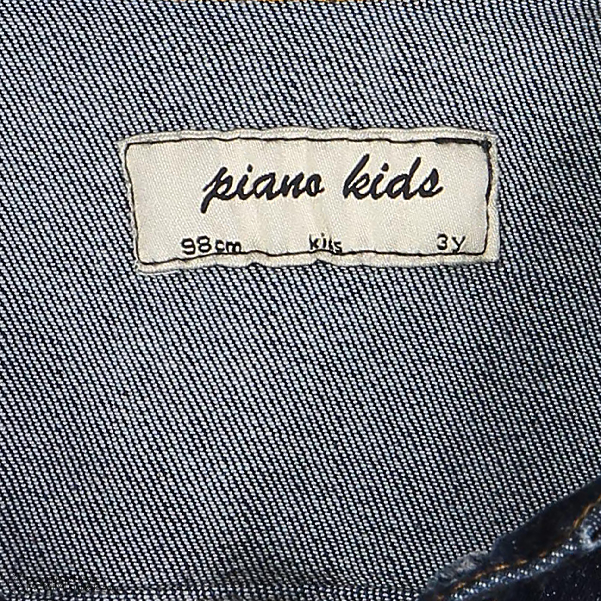 کت جین پسرانه پیانو مدل 7104 رنگ سرمه ای