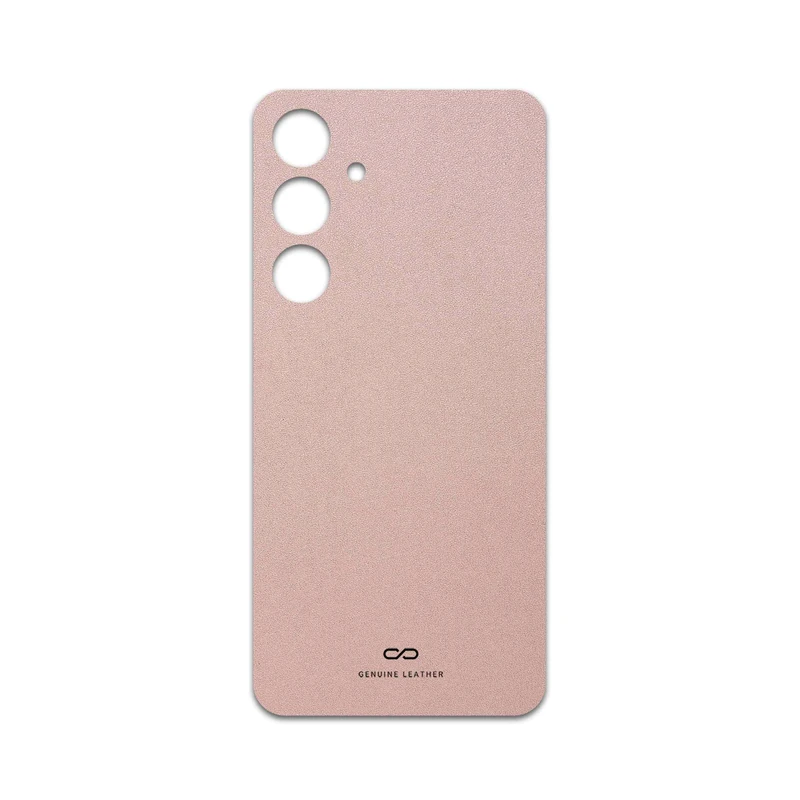 برچسب پوششی ماهوت مدل Rose-Gold-Leather مناسب برای گوشی موبایل سامسونگ Galaxy S24 FE