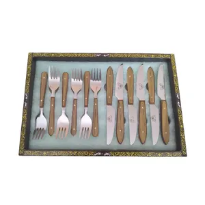   ست کارد و چنگال میوه خوری 12 پارچه فلاحی زنجان کد 75