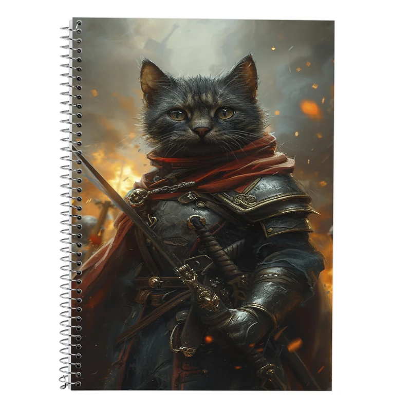 دفتر زبان 50 برگ مدوپد مدل دو خط طرح حیوانات جنگجو کد DF14853